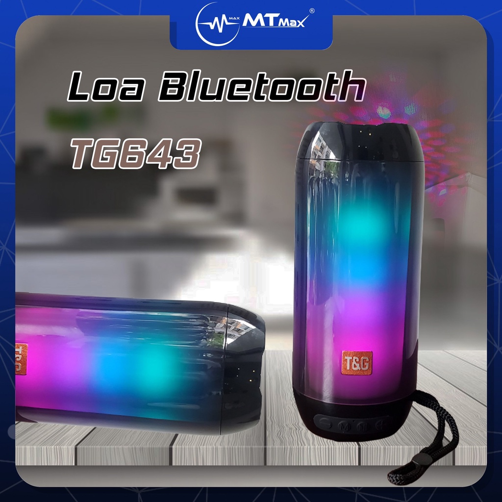 Loa Bluetooth TG643 nghe nhạc đèn Led Nháy Theo Nhạc Nhiều Màu Sắc, khả năng kết nối lên tới 20m