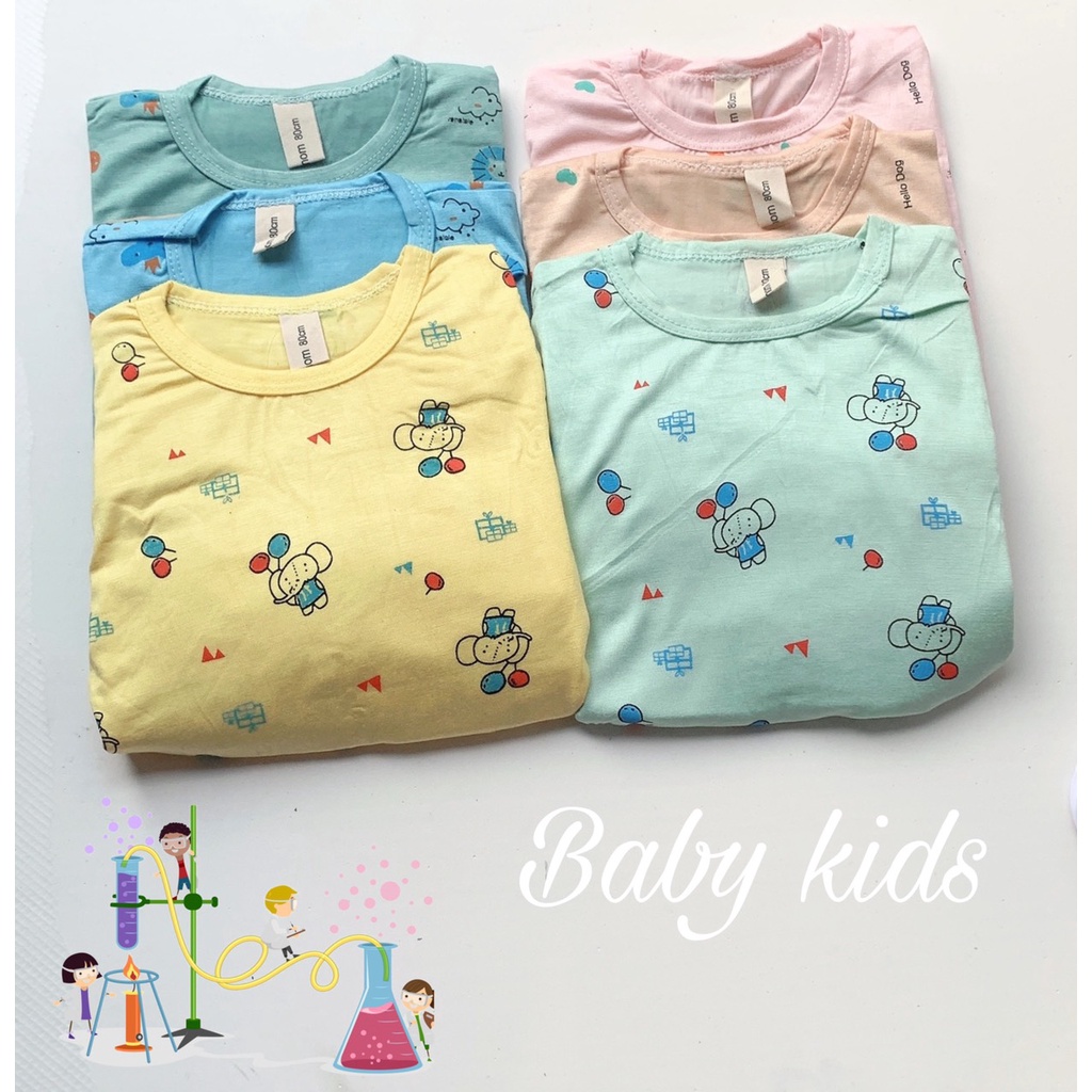 Bộ cộc tay vải thun lạnh MinKy cho bé trai và bé gái 5-16kg vải mềm mịn thoáng mát vag co giãn mã sp Db21