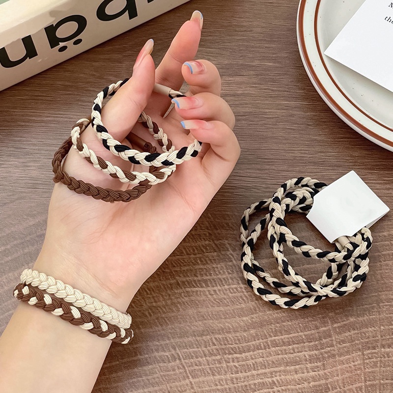 Dây Buộc Tóc Cao Su Dày Co Giãn Không Đau Hình Cà Phê Sữa Phong Cách Hàn Quốc