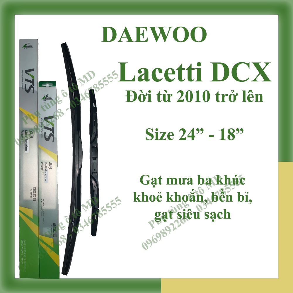 Bộ gạt mưa Daewoo Lacetti các đời và gạt mưa các dòng xe khác của Daewoo: Gentra, Lanos, Matiz