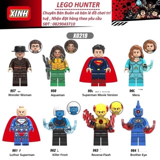 Xếp Hình DC Superheroes Minifigures mô hình nhân vật Aquaman Wonder woman Mera Luthor superman Reveser Flash X 0219