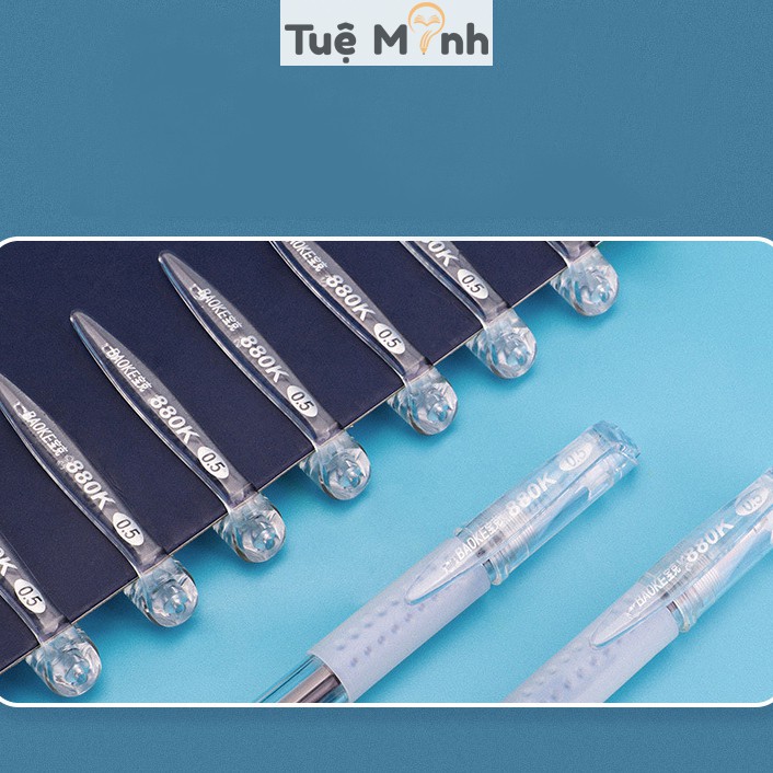 Bút mực gel nét 0.5mm Fine màu trong suốt xinh xắn Baoke B32, bút viết tiện lợi