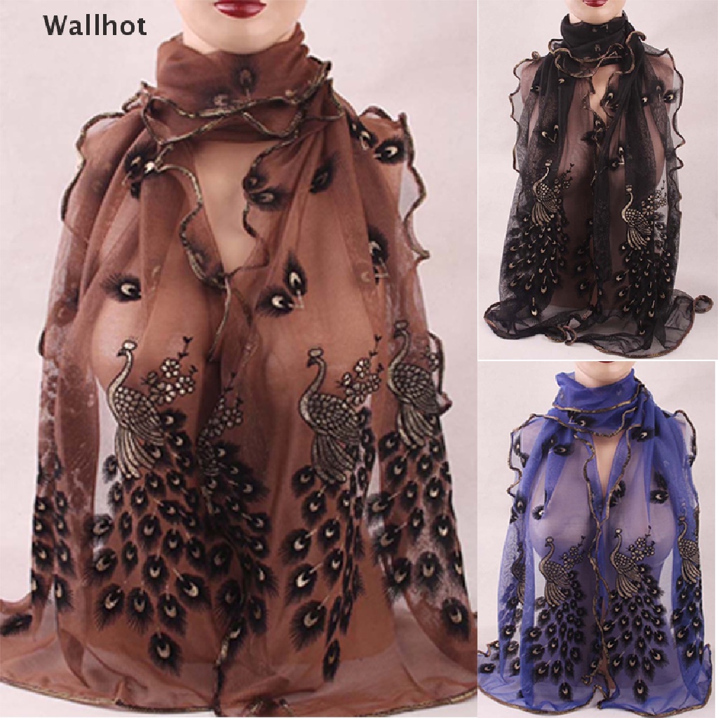 Khăn choàng cổ dài mềm mại in hình chim công phong cách cổ điển cho nữ
 | BigBuy360 - bigbuy360.vn