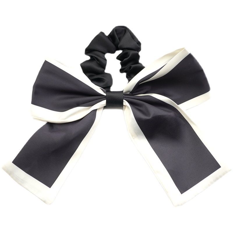 Dây Cột Tóc Đuôi Ngựa Thấp Màu Đen Thời Trang Mùa Hè