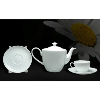 Bộ ấm chén - bộ trà 0,65l daisy trắng, sứ minh long