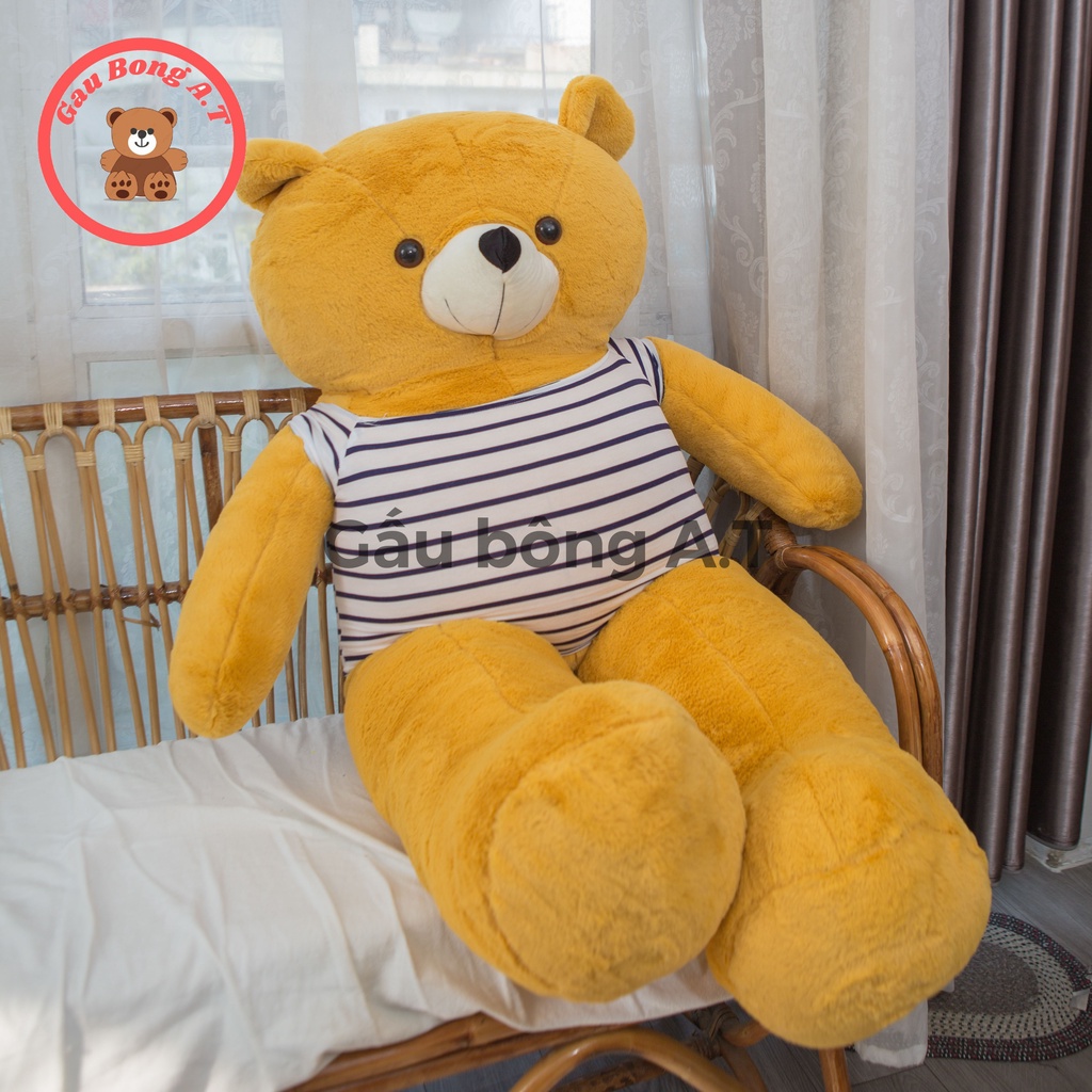 Gấu Bông Teddy - Thú Nhồi Bông Teddy Siêu To Màu Vàng _ size 1m4 _ Gấu Bông A.T _AT004