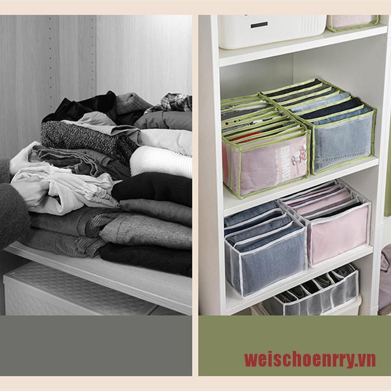 Hộp Đựng Quần Áo / Vớ Bằng Lưới Chia Ngăn Tiện Dụng