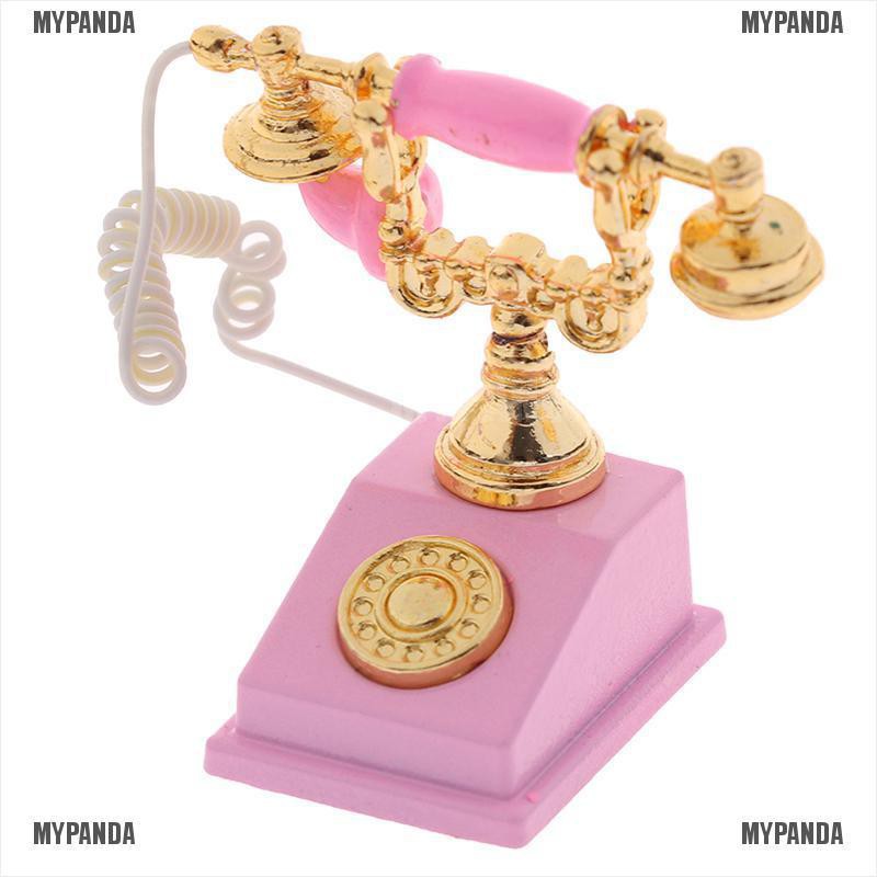 Điện thoại quay số trang trí nhà búp bê 1:12