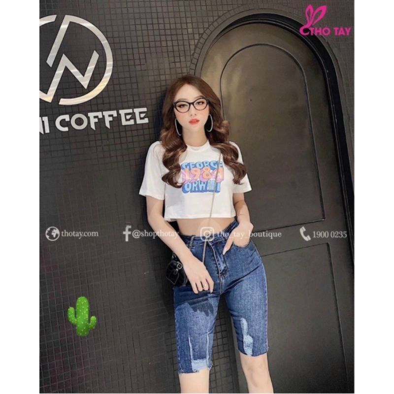 🌵🌵 Áo thun croptop body in chữ 1984 hít hot 🌵🌵