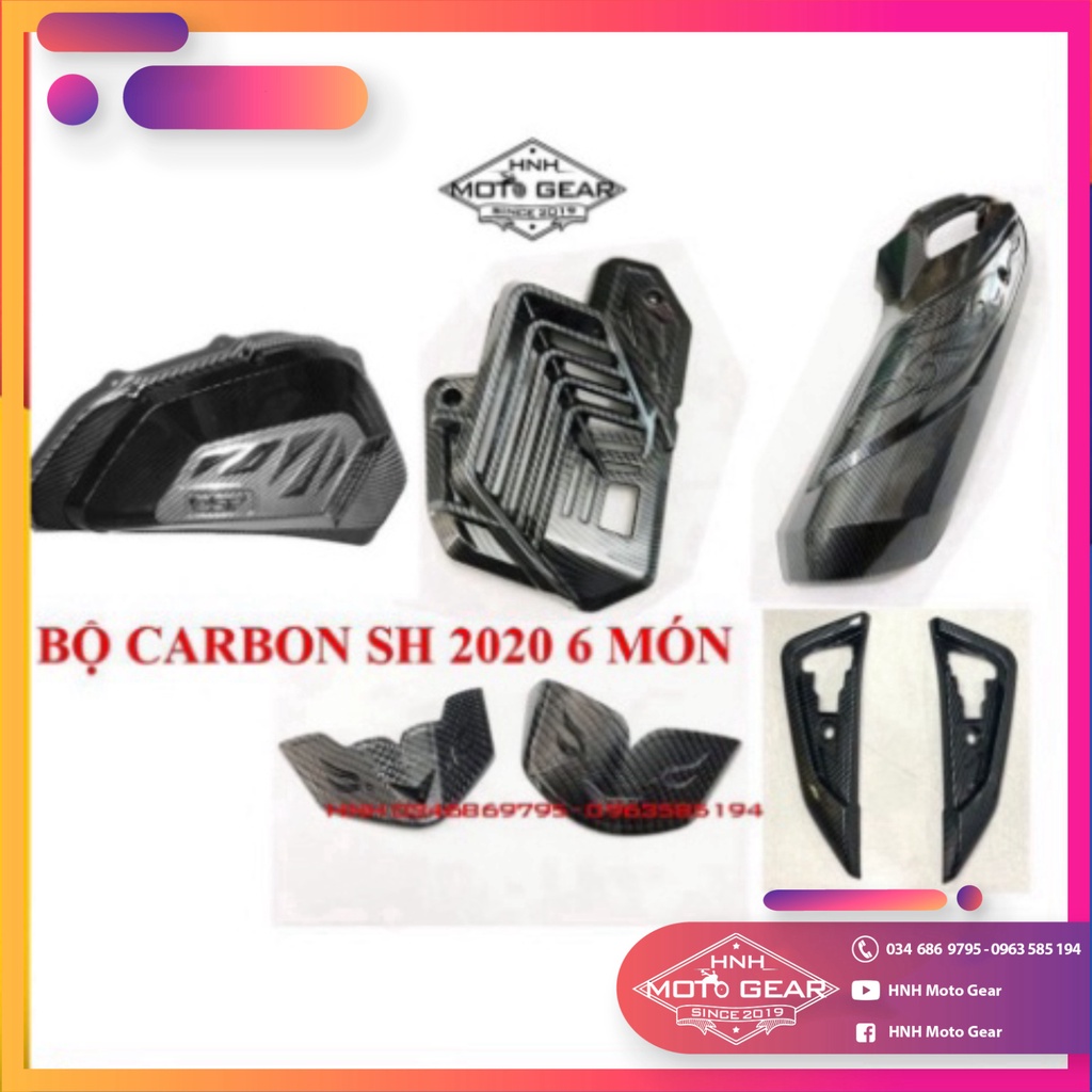 Ốp Carbon SH 2020 Artista Chính Hãng Bộ 6 Món