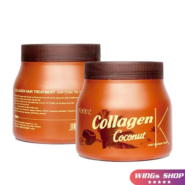 Kem Hấp Ủ Dừa Collagen Coconut Karanz 1000ml FreeShip Phục Hồi Tóc, Giúp Tóc Siêu Mềm Mượt | Hàng Chính Hãng