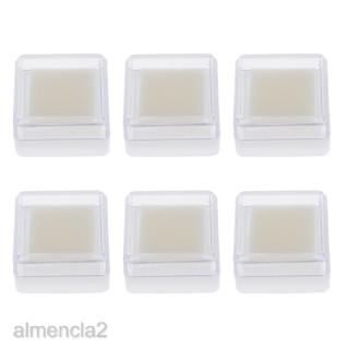 6pcs White Empty Ink Pads without Pigment Ink Inside for Stamping DIY Stamp