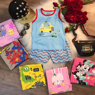 Sét 3 bộ ba lỗ cotton cho bé trai