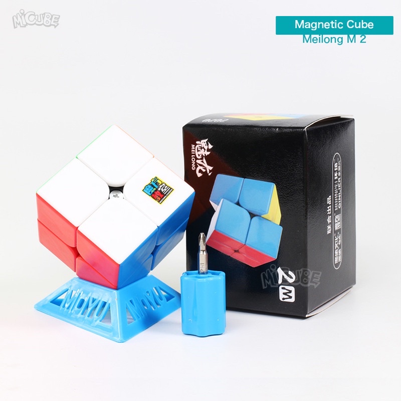 Rubik 2x2❤MoYu Meilong 2M có nam châm Magic stickerless cao cấp - Rubik 2 tầng