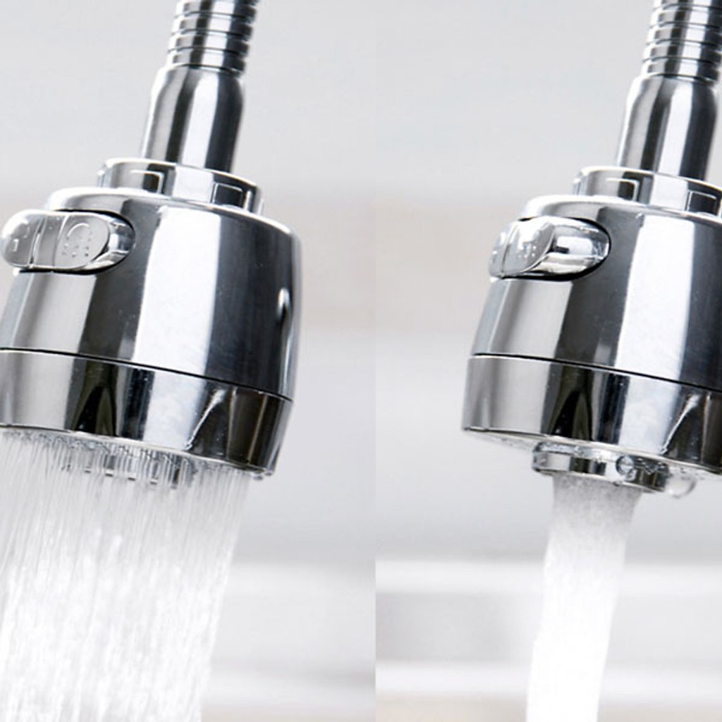 Đầu vòi rửa chén tăng áp xoay linh hoạt 360 tiện lợi với 2 chế độ nước - CÓ DÂY XỊN