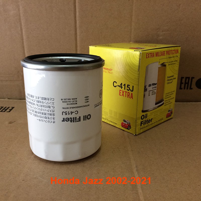 Lọc nhớt C415J/C809J-4 dùng cho Honda Jazz 2002-2021 15400-R5G-H01 JS Asakashi Nhật