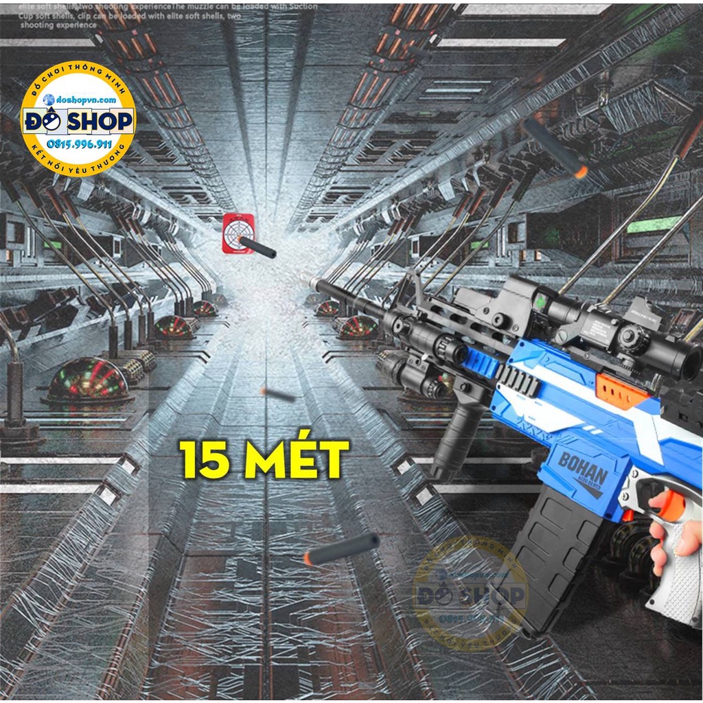 Đồ Chơi Trẻ Em SUNG Nerf Cao Cấp Nhựa ABS Pin Sạc Kèm 20 Xốp Mềm M4-A1 - Đô Shop