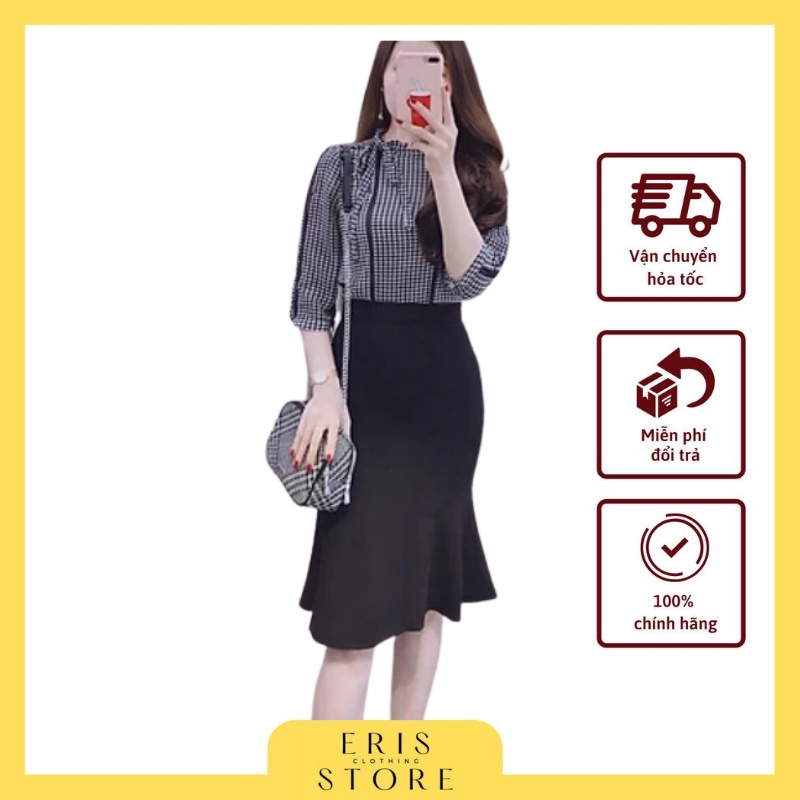 Chân váy nữ ERIS xoè đuôi cá đồ công sở chất vải siêu đẹp | BigBuy360 - bigbuy360.vn