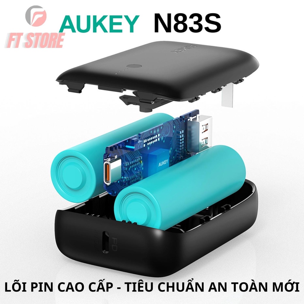 [GIAO HOẢ TỐC] Pin Sạc Dự Phòng AUKEY Basix Mini PB-N83S 10.000mAh Sạc Nhanh PD 20W/QC3.0 nhỏ gọn