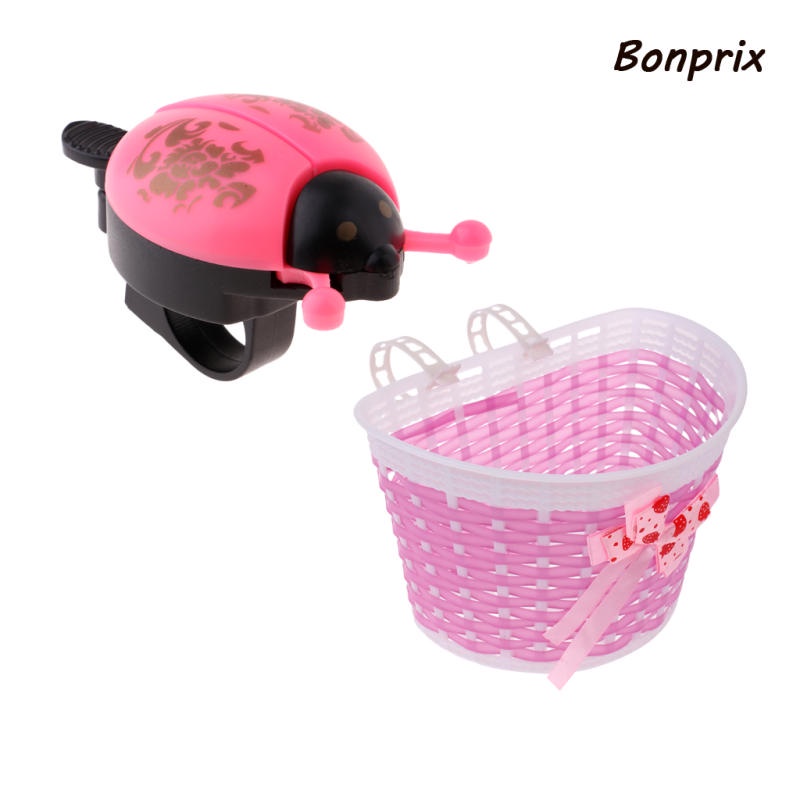 Giỏ Trước + Sau Xe Đạp / Mua Sắm Hình Bọ Rùa / Chuông Cho Bé Gái