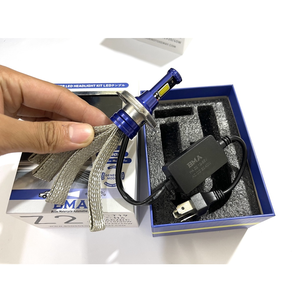 LED pha BMA Z2 - 2 tim và BMA Z3 - 3 tim | chân H4 và M5 gắn cho mọi loại xe