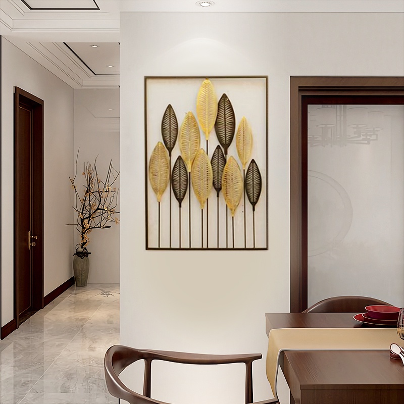 Tranh Sắt Decor Treo Tường Nghệ Thuật Lá Cây size 80cm mã A0392