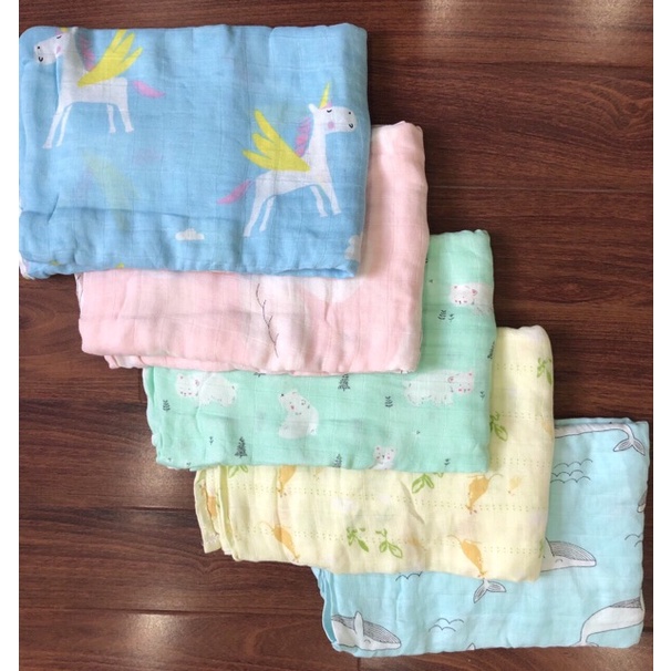 Khăn tắm muslin cho bé 100% Organic cotton