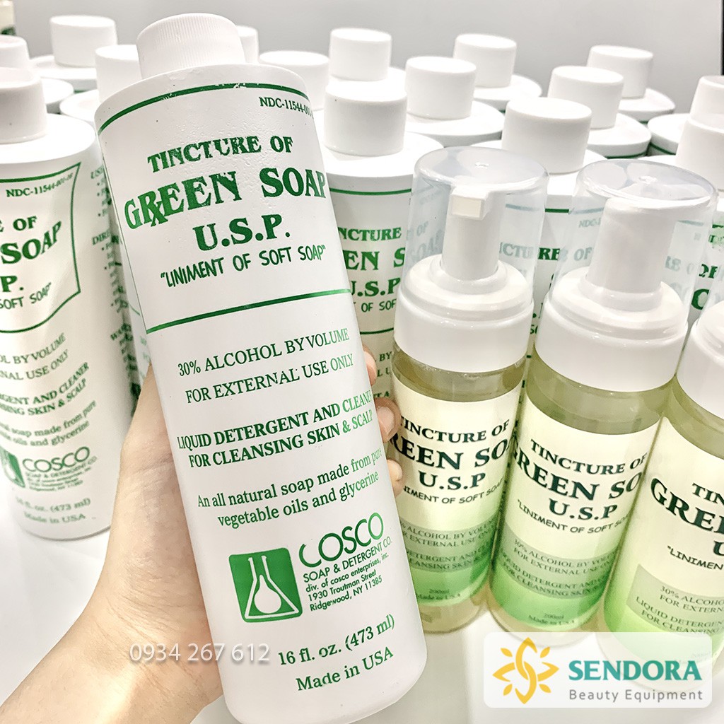 Dung dịch vệ sinh phun xăm GREEN SOAP USA - Nước vệ sinh sau xăm