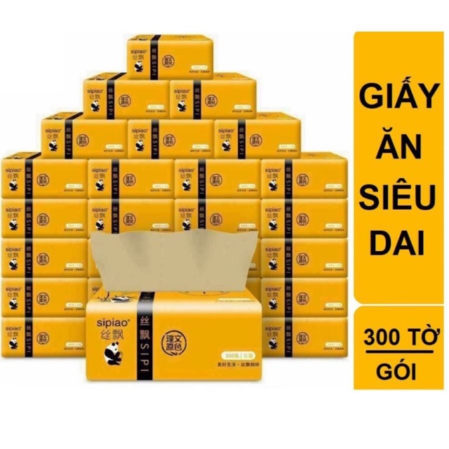 1 GÓI GIẤY GẤU TRÚC SIPIPAO 300 tờ