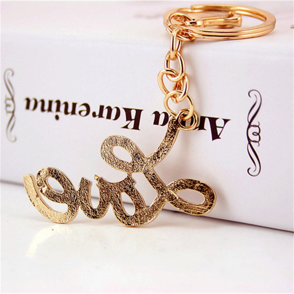 Phụ Kiện Móc Khóa Hình Chữ Love Đính Đá Sang Trọng