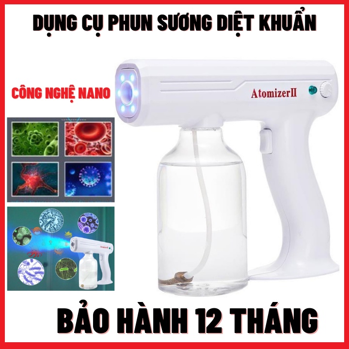 Máy Phun Khử Khuẩn,Diệt Khuẩn Không Dây Cầm Tay Chống Dịch Siêu Tiện Lợi-Bảo Hành 12 Tháng