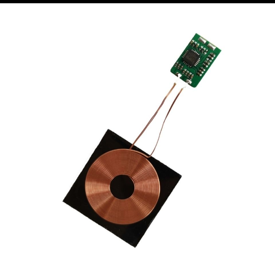 Small Mini Mini Wireless Charging Receiver Module PCBA Circuit Board Small Coil QI General Modified Electronics