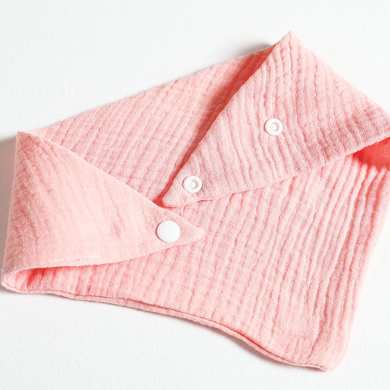 Bộ 3 Yếm Ăn Cotton Mềm Mại Hình Tam Giác Có Nút Bấm Điều Chỉnh Được Tiện Lợi Dành Cho Em Bé