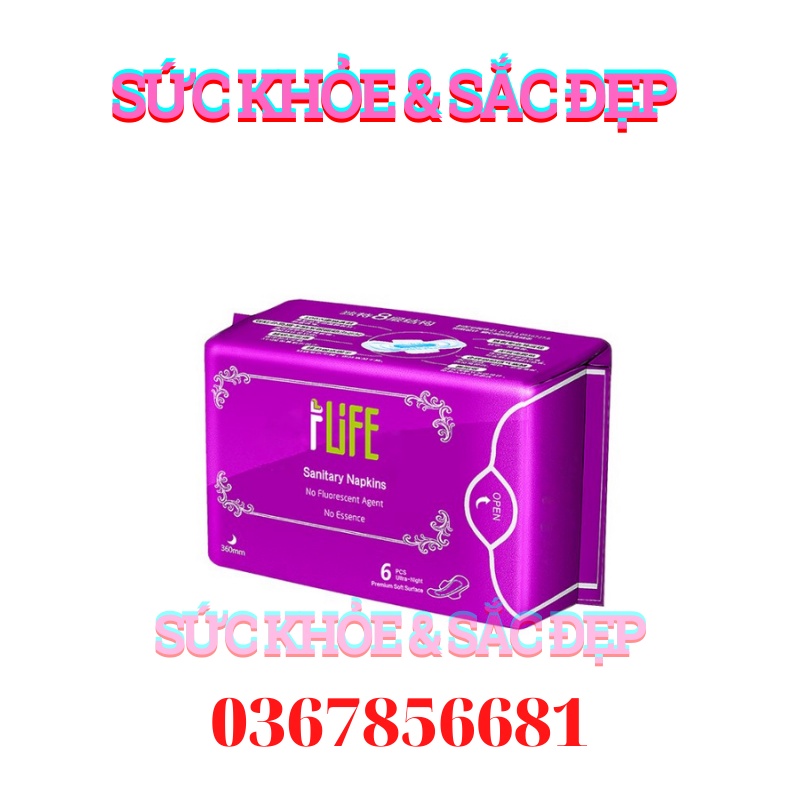 Băng vệ sinh công nghệ sinh học chiều dài hơn iLIFE 6 miếng