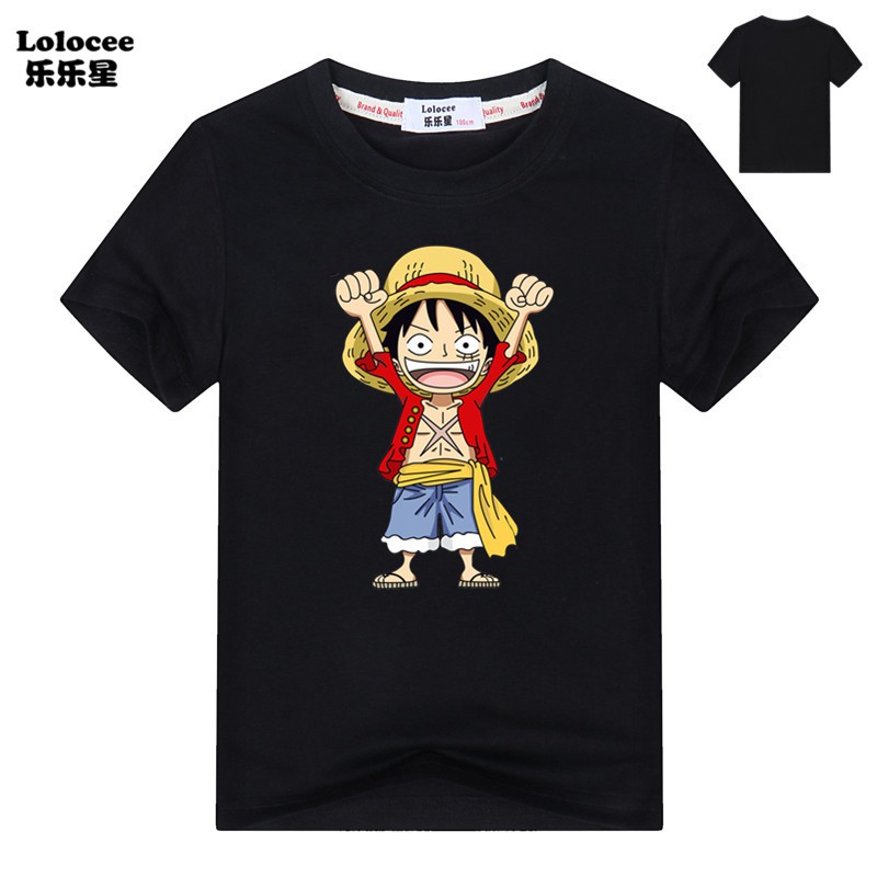 ONE PIECE Áo Thun Nam Ngắn Tay Cổ Tròn Thời Trang