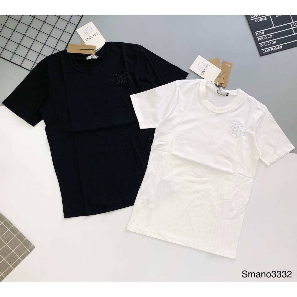 áo thun DIOR thêu nam-nữ , chất cotton thấm hút mồ hôi cao cấp
