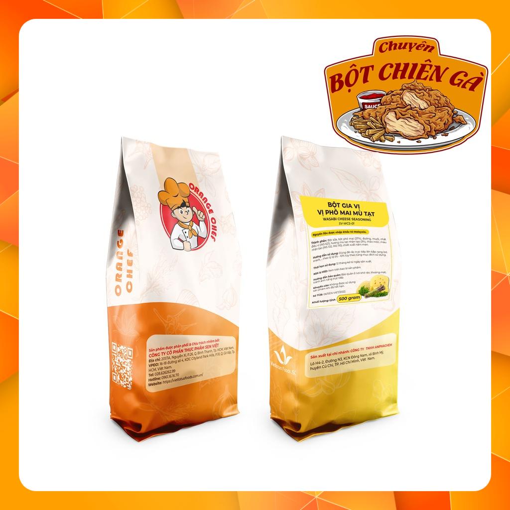 Bột gia vị phô mai mù tạt Orange Chef túi 500g tiện dụng