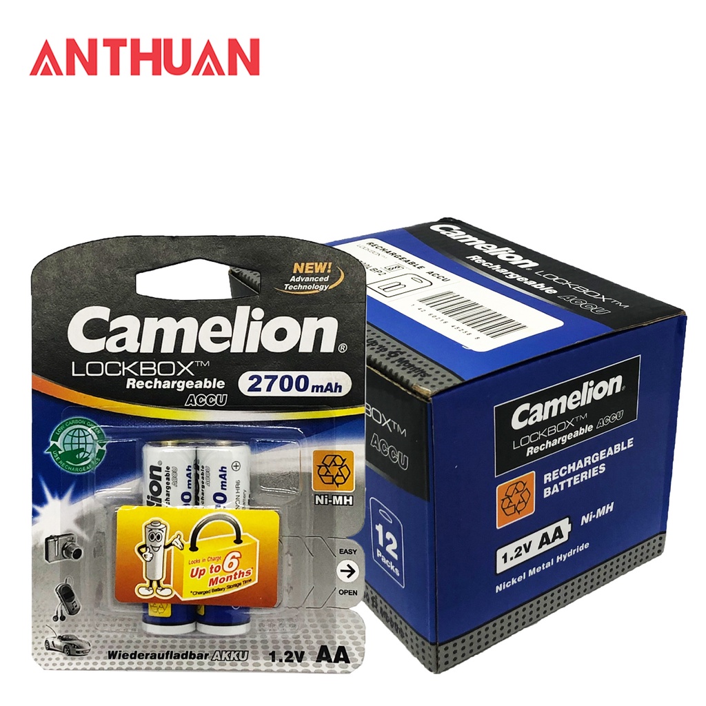 Pin tiểu sạc Camelion 2700mAh 1.2V AA  dành cho đồ chơi và các thiết bị điện tử- VỈ 2 VIÊN