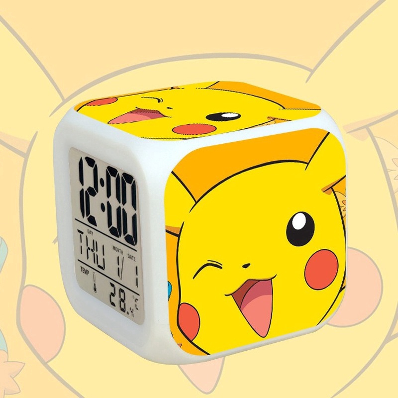 Đèn LED họa tiết hoạt hình pokemon anime dễ thương 8cm để bàn