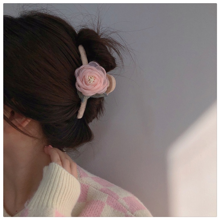 Kẹp Tóc Kim Loại Họa Tiết Hoa Thanh Lịch Dành Cho Nữ