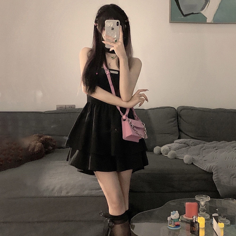 Đầm Nữ Phong Cách Hàn Quốc Nóng Bỏng Thắt Nơ Eo Và Váy Phồng