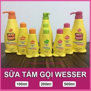 (Date mới)Sữa tắm gội 2in1 Wesser đủ 3 mùi 200ml/500ml