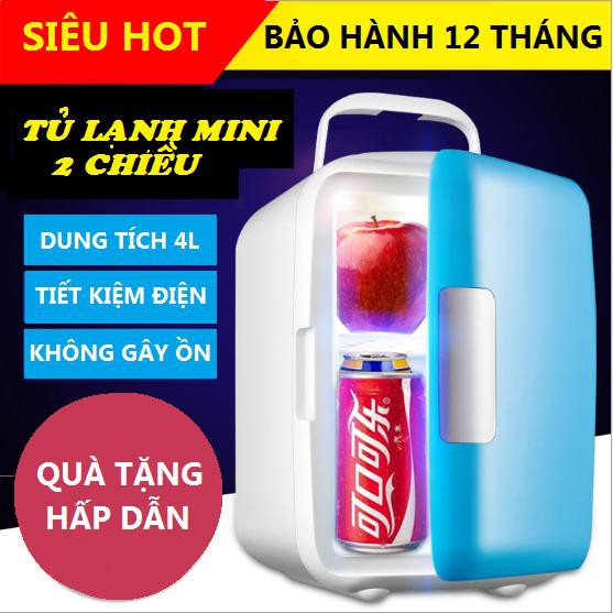 Tủ Lạnh, Tủ Mát Mini Xe Hơi 4 Lít 2 Chiều Nóng Lạnh __Tuanboutique - [TBTQ]