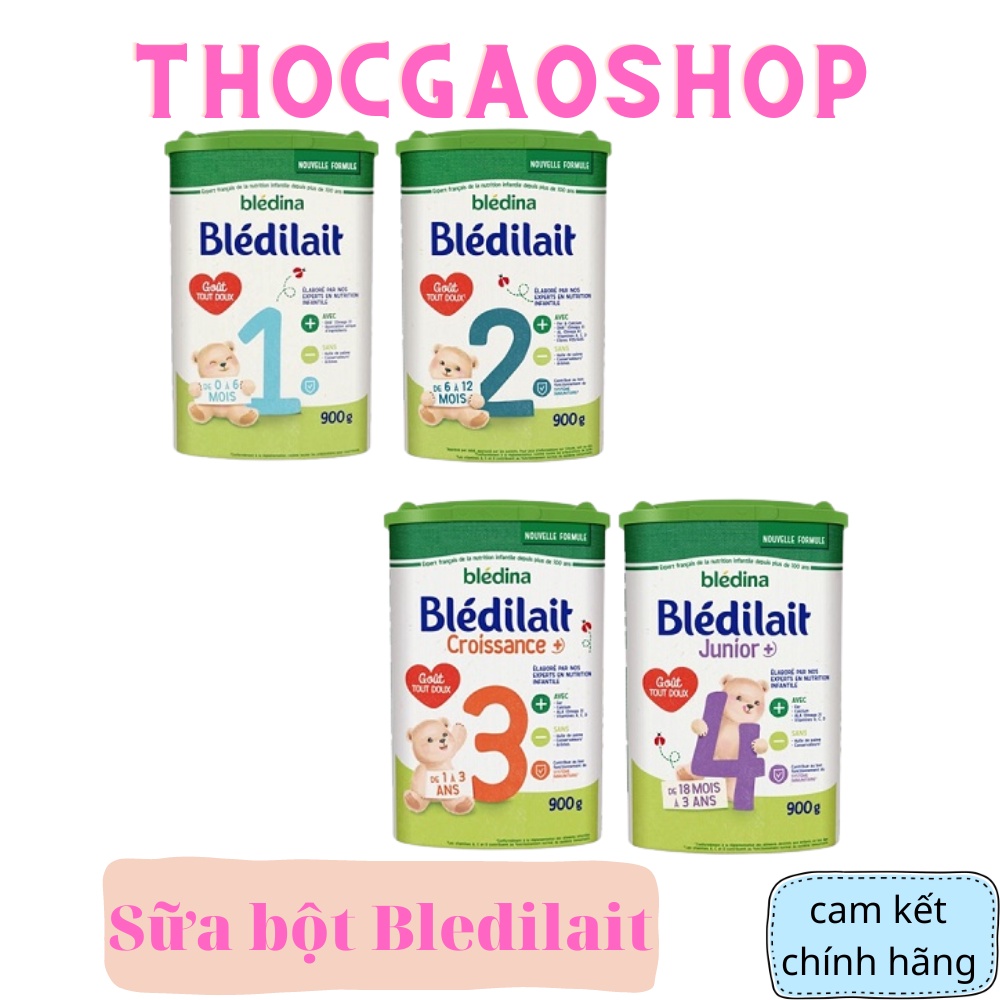 Sữa Bột Bledilait Bledina Pháp 900gr Nhạt Mát Giàu DHA Tăng Cân Tốt Cho Bé