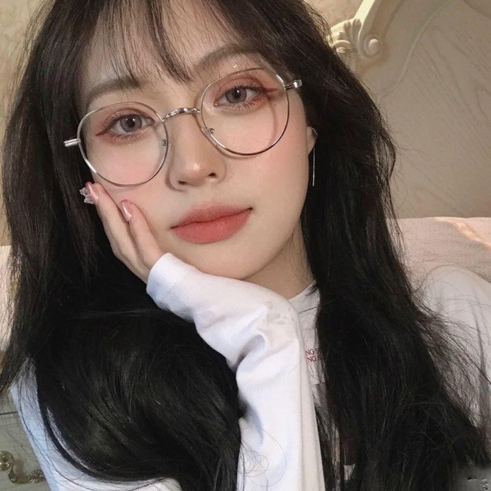 Kính Đọc Sách Gọng Kim Loại Siêu Nhẹ Chống Ánh Sáng Xanh Phong Cách Vintage Thời Trang Cho Nữ