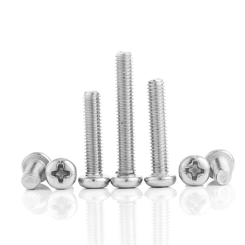 Bộ 5 ốc vít đầu tròn bằng thép không gỉ M3 M4 M5 M6 65/70/75/80/90/95/100 mm A2-70 304