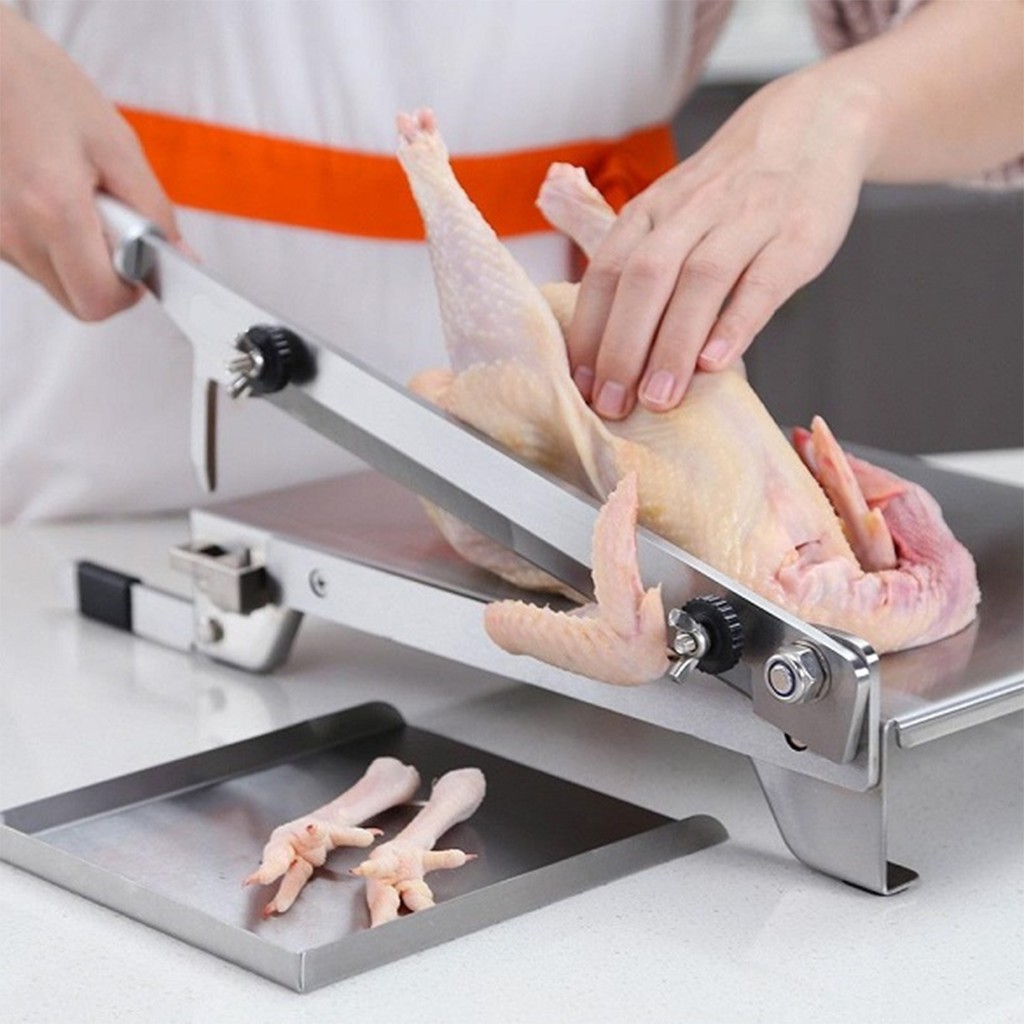 Máy thái thịt cắt xương đa năng - TẶNG LƯỠI DAO SƠ CUA - Dao thái thịt đông lạnh - Bộ dao thái thịt đông