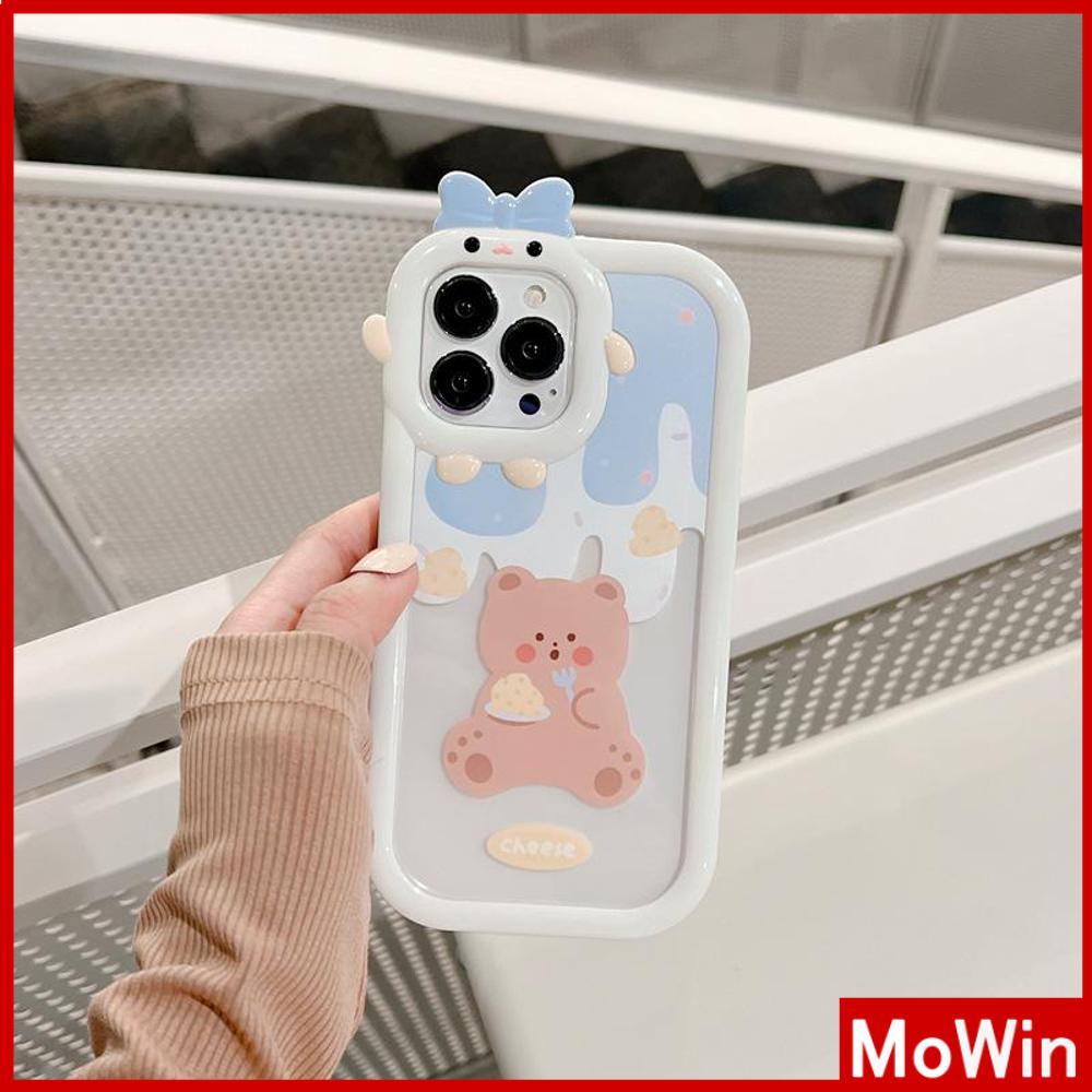 Ốp điện thoại silicon túi khí trong mịn in gấu thích hợp cho iPhone 11 Pro Max 13 Pro Max 12 Pro Max 7Plus xr XS Max