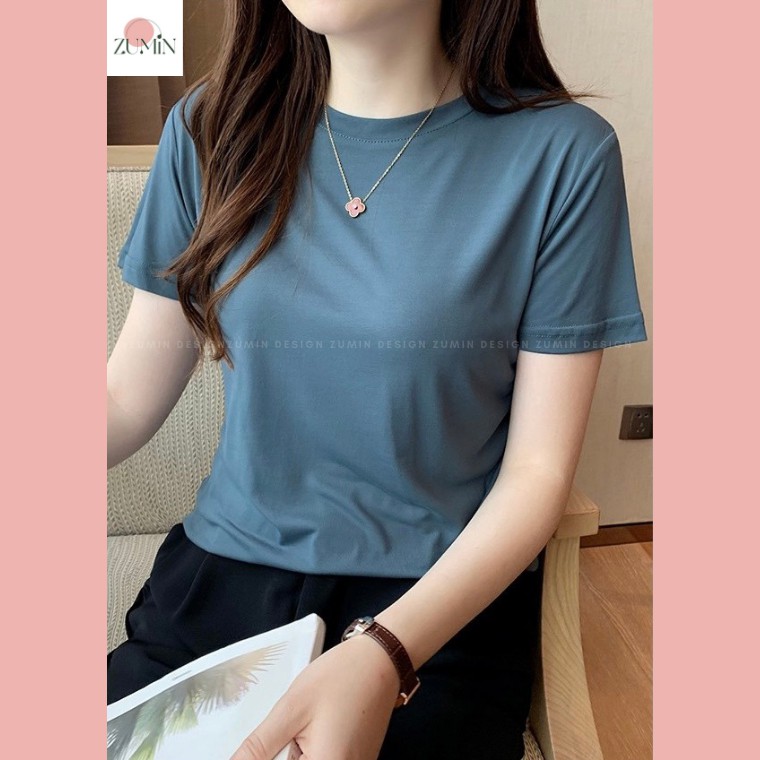 Áo phông nữ trơn màu,Áo thun nữ trơn màu,Áo phông 100% cotton cotton cao cấp, bền màu, không bai rão thoáng mát, | BigBuy360 - bigbuy360.vn