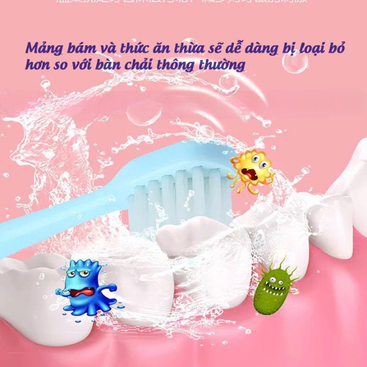Bàn Chải Đánh Răng Điện Cho Bé, Bàn Chải Đánh Răng Lông Mềm Làm Trắng Chăm Sóc Răng Miệng Babibu - BCD